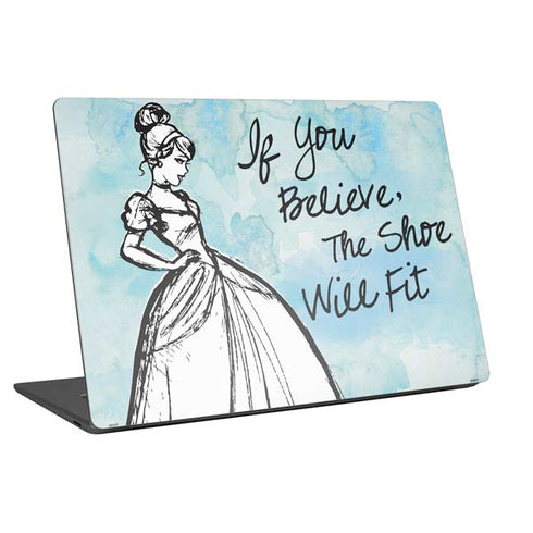 Disney Cinderella Sketch Art Shoe Will Fit Universal Laptop 12in (9.8 x 6.8in) Skin